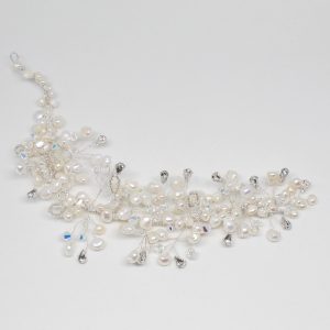 Freshwater Pearl & Crystal Hair Vine