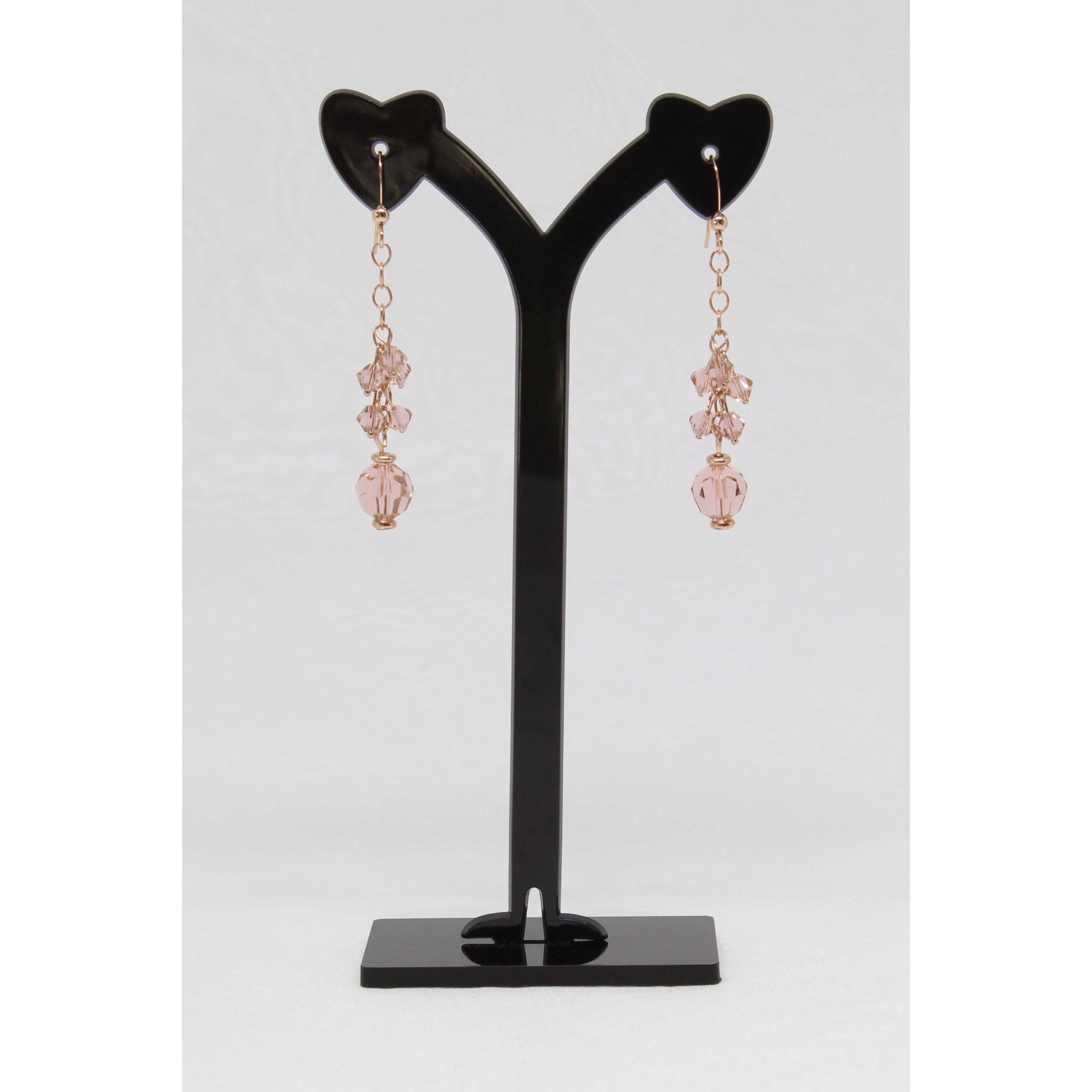 Vintage Rose Crystal Drop Earrings - Image 2