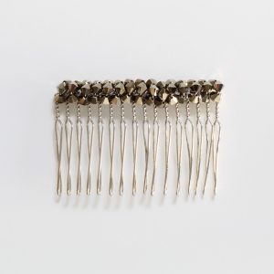Metallic Grey Crystal Comb