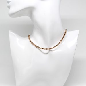 Metallic Gold Crystal Choker