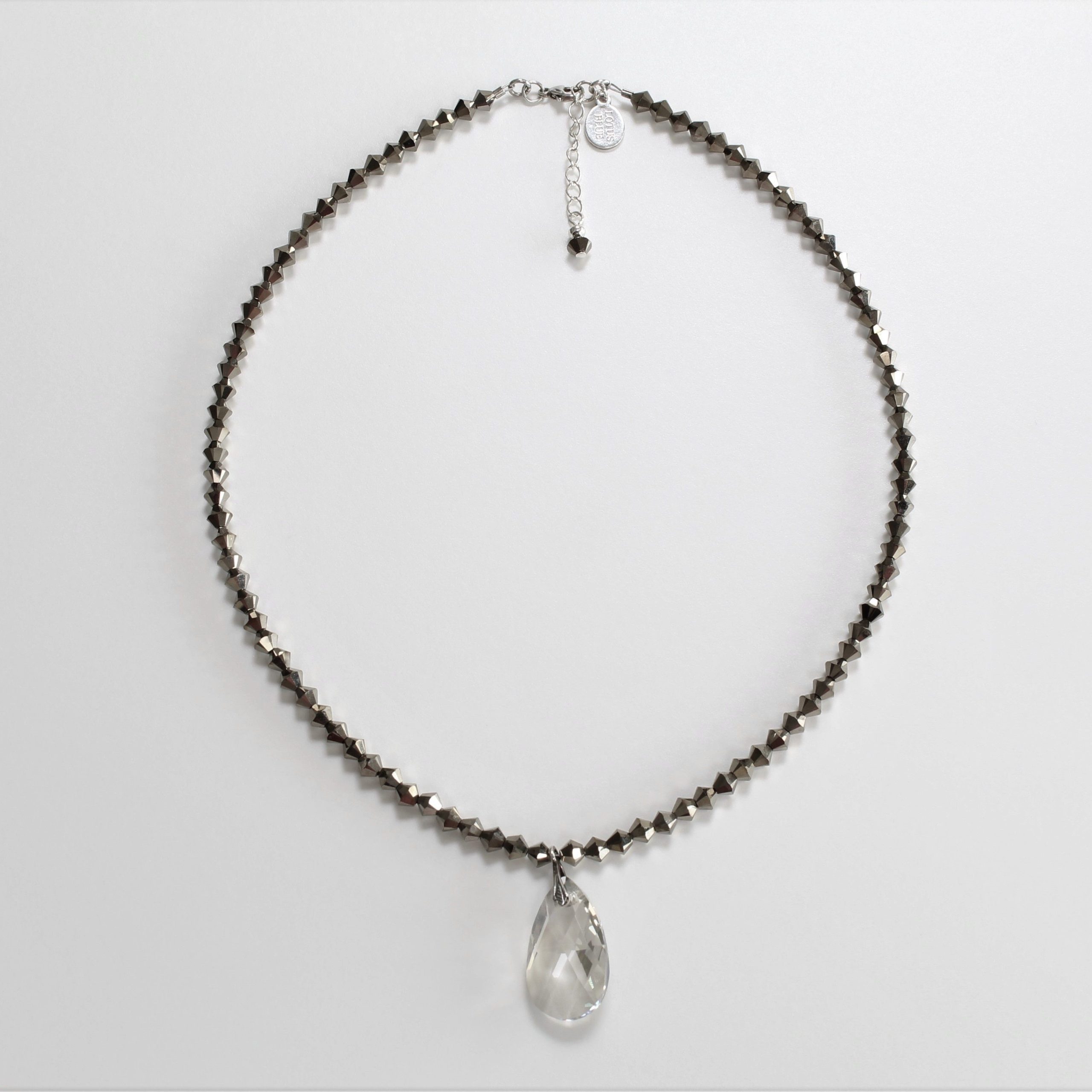 Metallic Grey Crystal Choker - Image 3