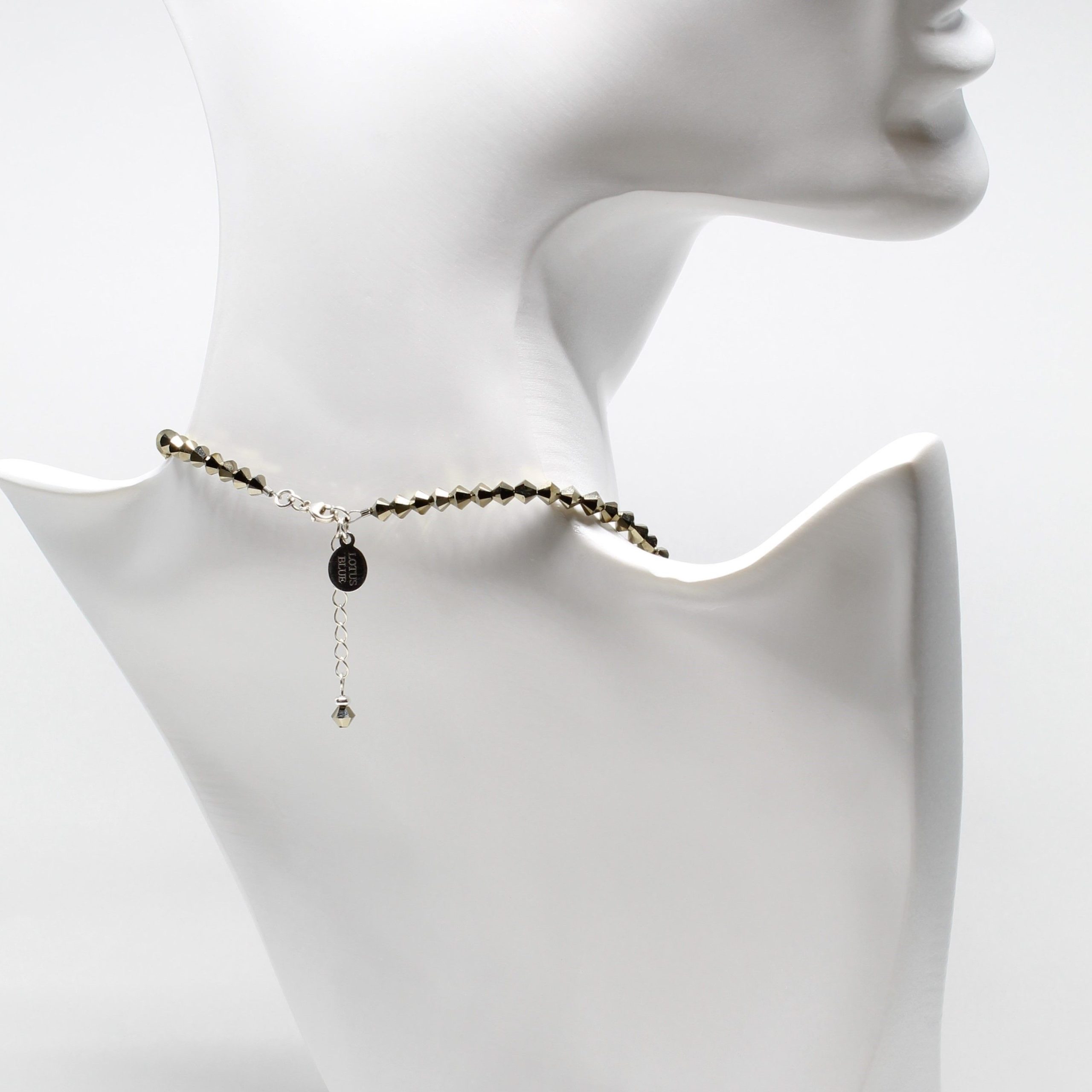 Metallic Grey Crystal Choker - Image 2