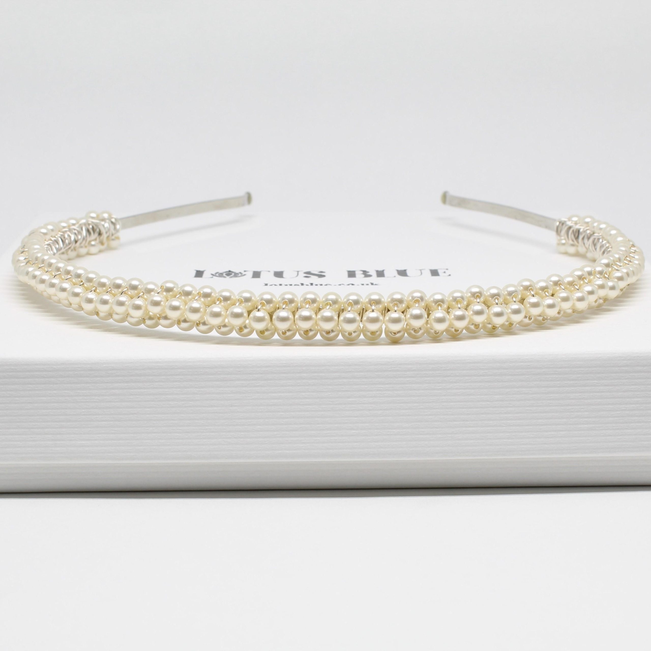 Cream Pearl Headband - Image 3