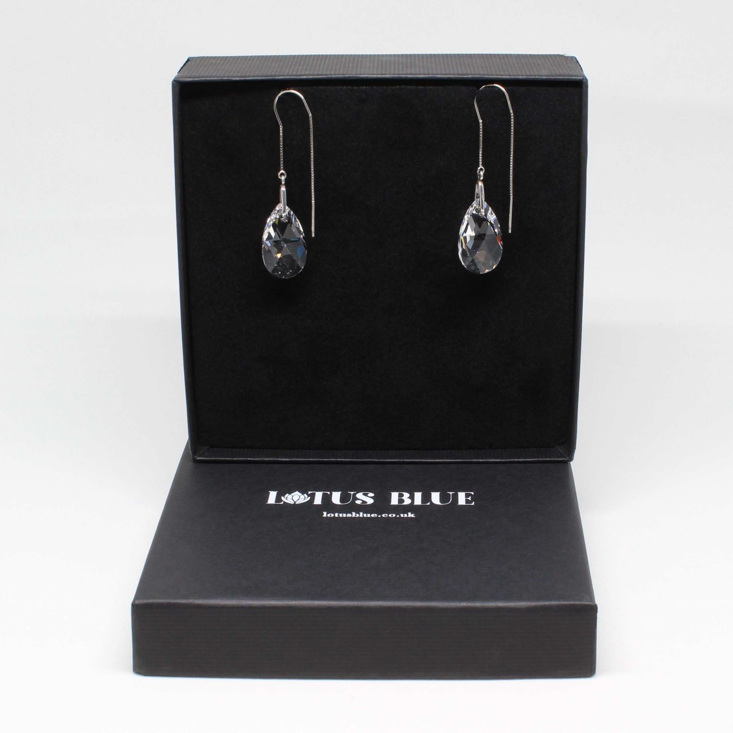 Crystal Drop Threader Earrings - Image 3
